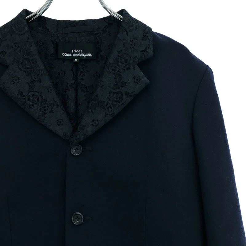 tricot COMME des GARCONS / トリココムデギャルソン | 2001AW | ウール 裏地レース テーラードジャケット | M | レディース