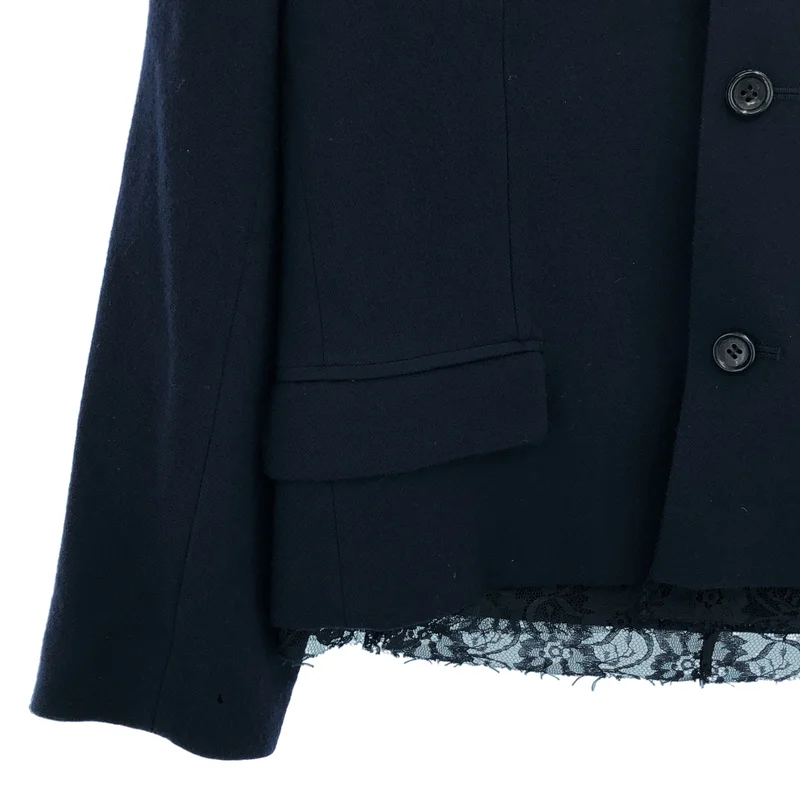 tricot COMME des GARCONS / トリココムデギャルソン | 2001AW | ウール 裏地レース テーラードジャケット | M | レディース