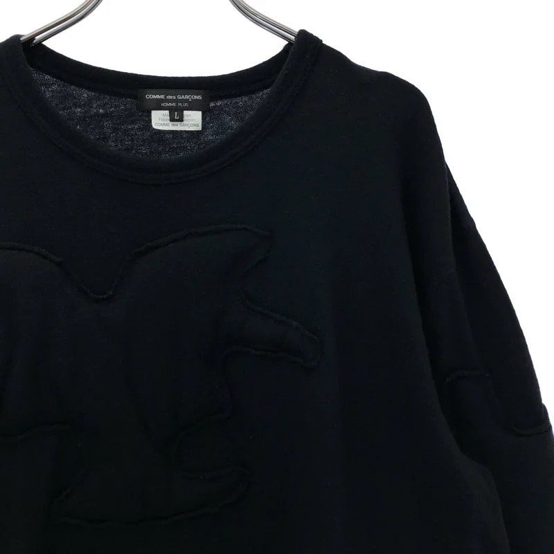 COMME des GARCONS HOMME PLUS / コムデギャルソンオムプリュス | 2017AW | キルト パッチ ニット | L | メンズ