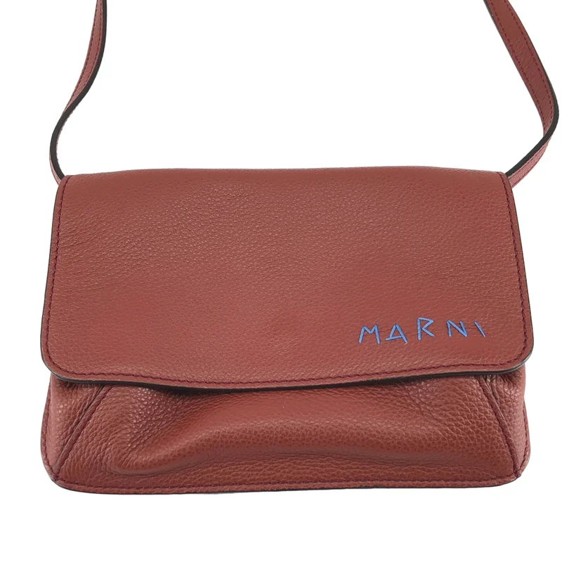 MARNI / マルニ | POCHETTE ロゴ レザー ショルダーバッグ |