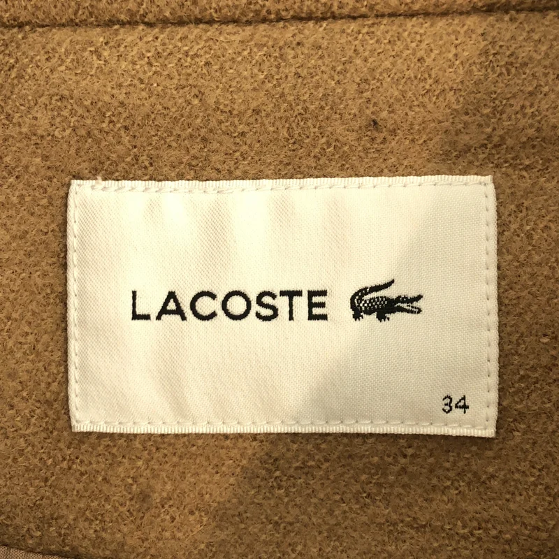 LACOSTE / ラコステ | ウールメルトン 2WAY フーデッドステンカラーコート | 34 | レディース