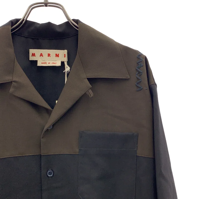 MARNI / マルニ | ウール パネル ボーリングシャツ | 46 | メンズ