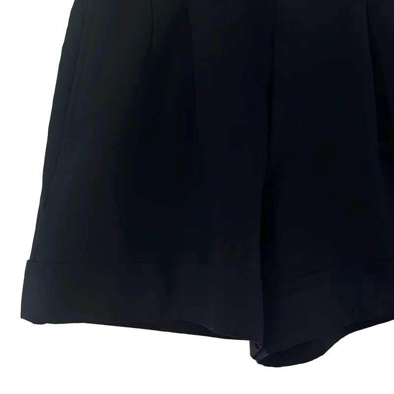 COMME des GARCONS / コムデギャルソン | 2015AW | ポリエステル 製品加工 2タック ワイド 吊りパンツ | XS | レディース