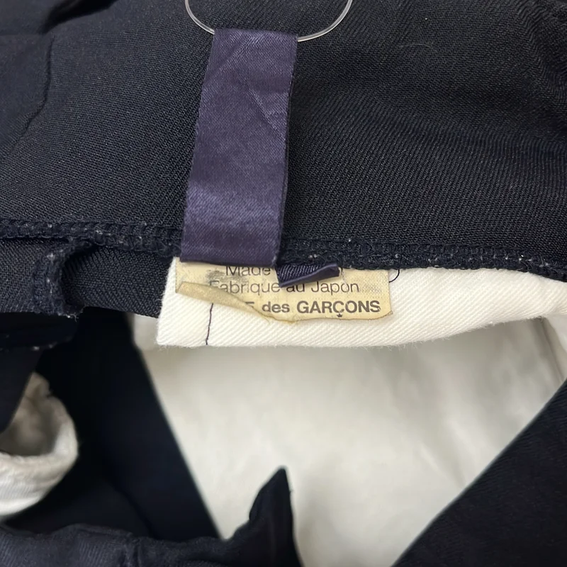 COMME des GARCONS / コムデギャルソン | 2015AW | ポリエステル 製品加工 2タック ワイド 吊りパンツ | XS | レディース