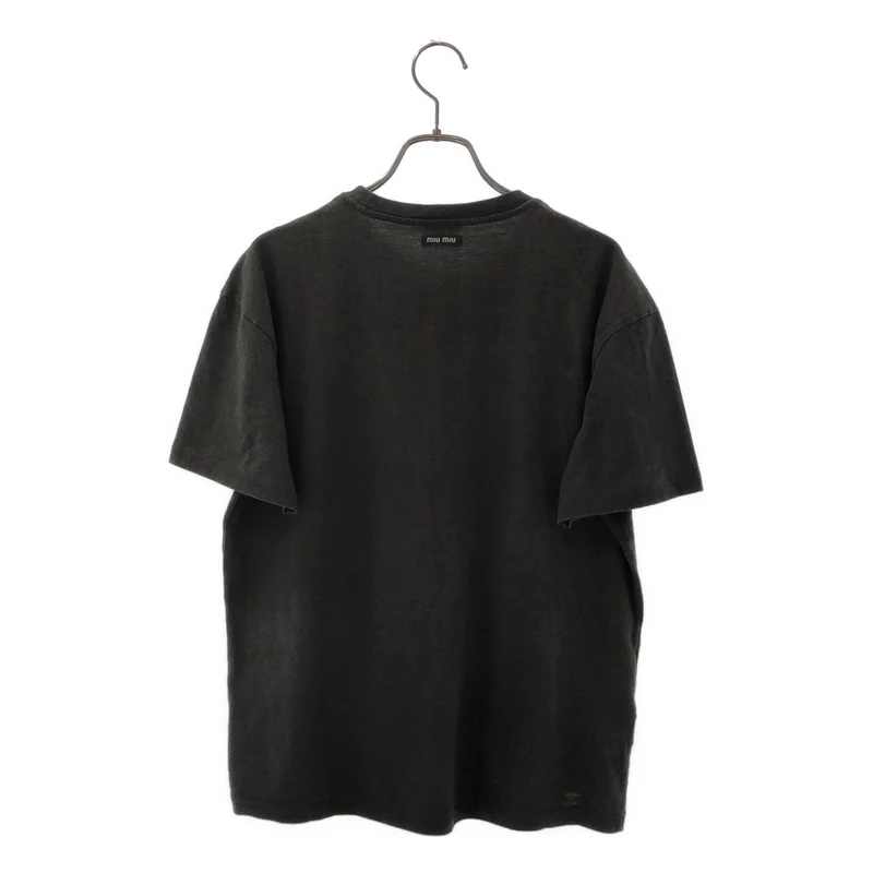 miu miu / ミュウミュウ | ビジュー装飾 ウルフプリント Tシャツ | XS | レディース