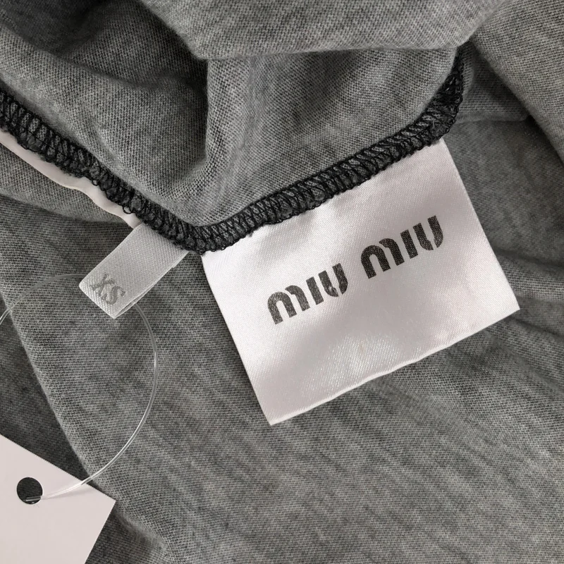 miu miu / ミュウミュウ | ビジュー装飾 ウルフプリント Tシャツ | XS | レディース