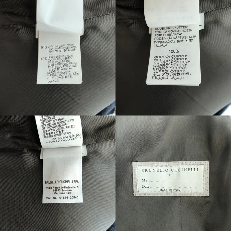 BRUNELLO CUCINELLI / ブルネロクチネリ | リネン ウール 金ボタン ベスト | 48 | メンズ