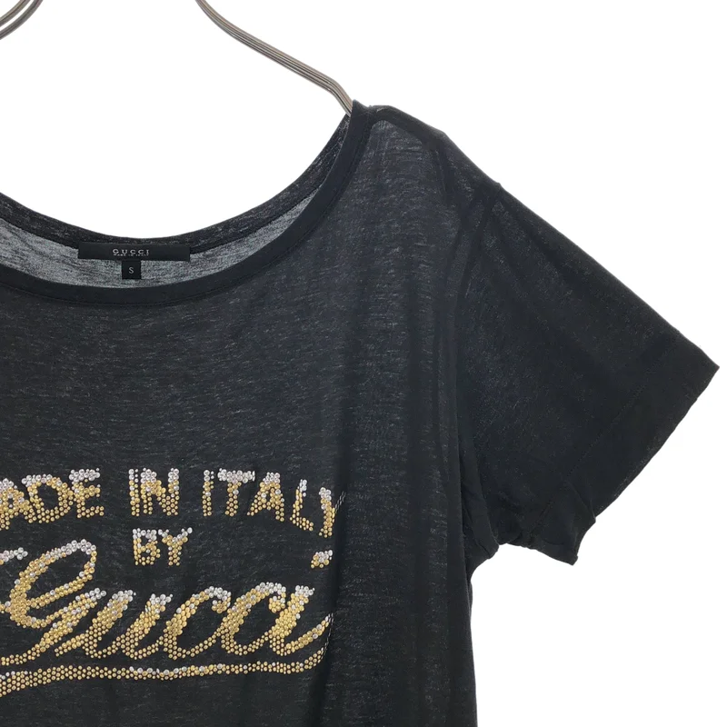 GUCCI / グッチ | コットン メタリックロゴ カットソー | S | レディース