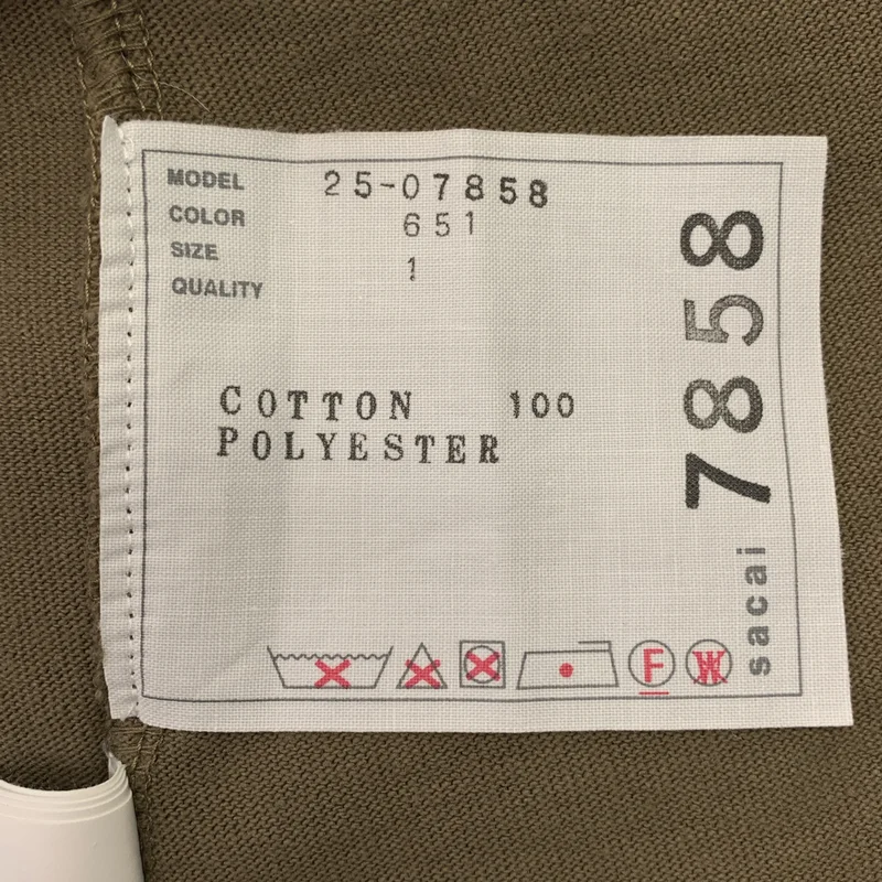 sacai / サカイ | 2025SS | Cotton Jersey x Chiffon T-Shirt / ドッキング ロゴ  Tシャツ カットソー | 1 | レディース