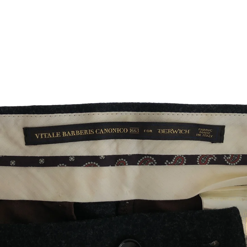 BERWICH / ベルウィッチ | Vitale Barberis Canonico  / ヴィターレ バルベリス カノニコ VB1504 アジャスター タック パンツ | 50 | メンズ