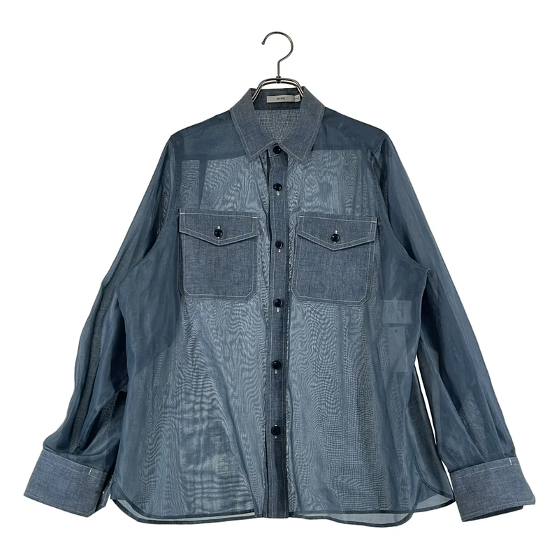 HYKE / ハイク | 2025SS | SHEER CHAMBRAY SHIRT シャツ | 2 | レディース