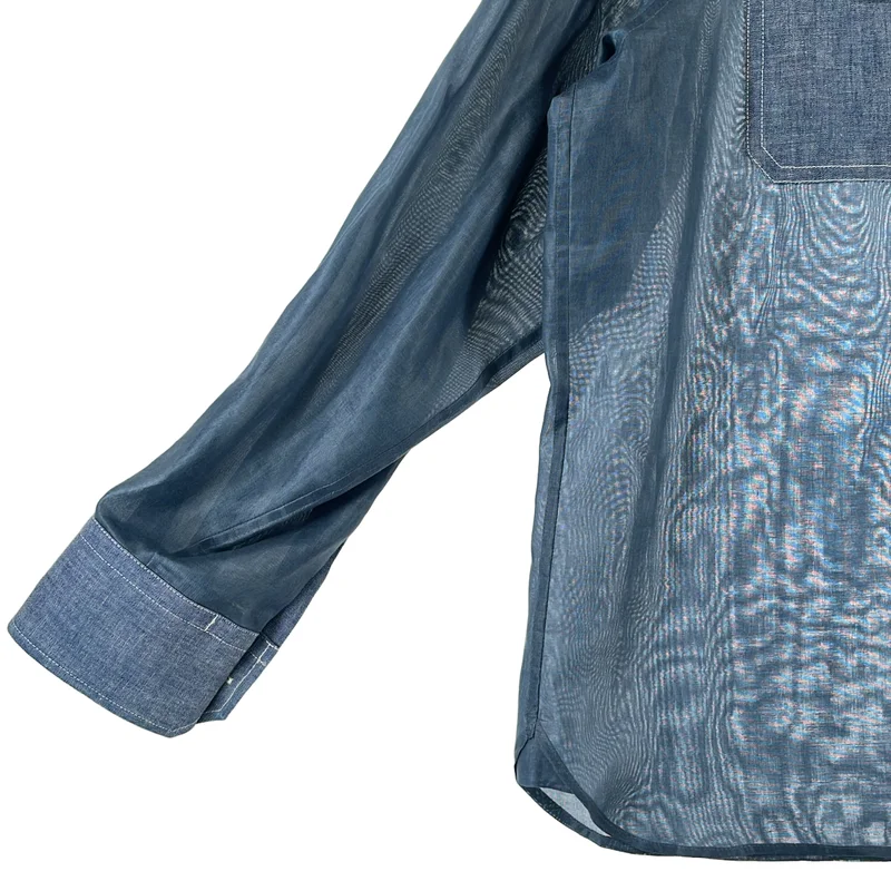 HYKE / ハイク | 2025SS | SHEER CHAMBRAY SHIRT シャツ | 2 | レディース