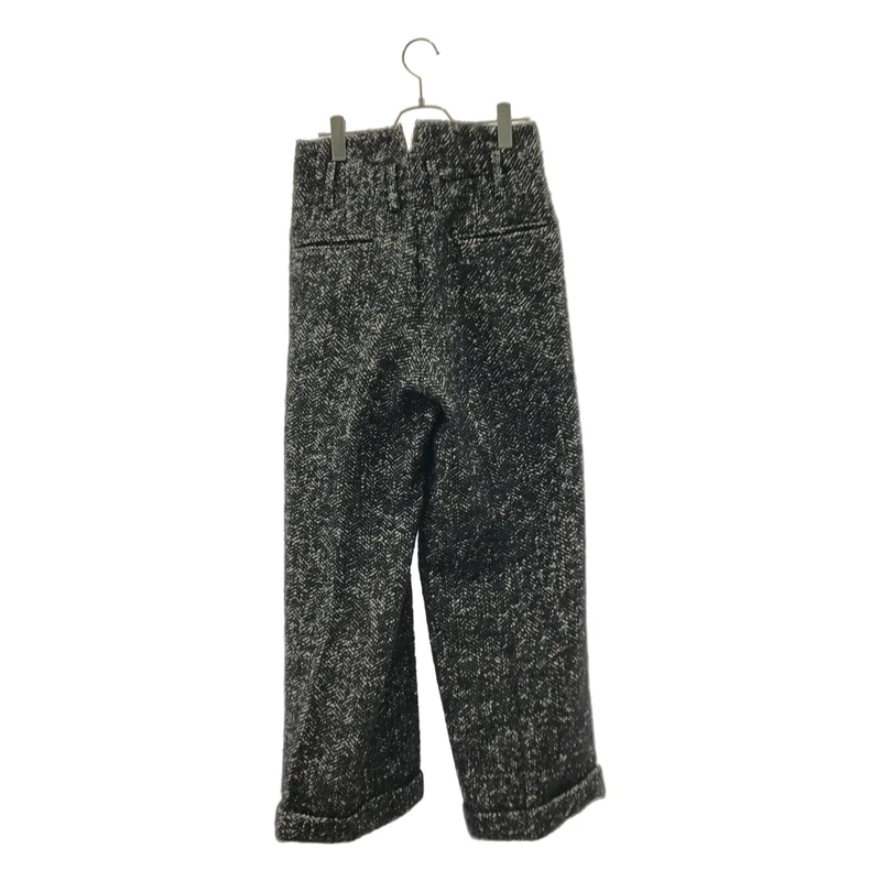 Robes&Confections / ローブス＆コンフェクションズ | Cotton Mohair Alpaca Herringbone Pants / コットン モヘヤ アルパカ ヘリンボーン タックワイドパンツ | 1 | レディース