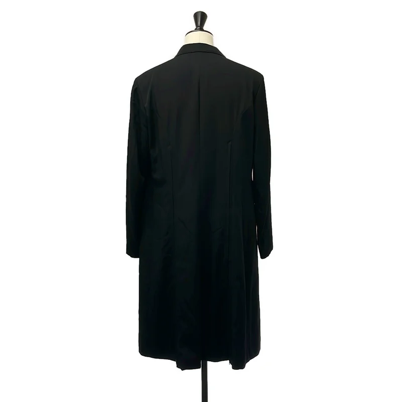 YOHJI YAMAMOTO POUR HOMME / ヨウジヤマモトプールオム | 2025AW | WOOL GABARDINE 3BUTTONS ZIP LONG COAT / ウールギャバ 3B ジップロングコート | 2 | メンズ