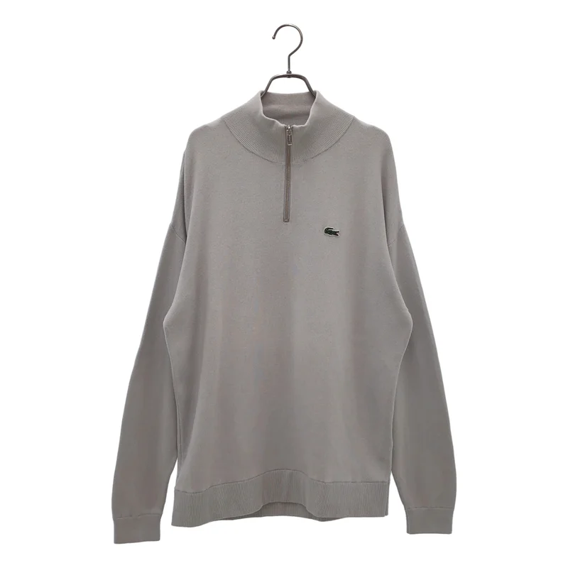 LACOSTE / ラコステ | × BEAUTY&YOUTH / 別注 コットン ロゴ ハーフジップニット | 2 | メンズ