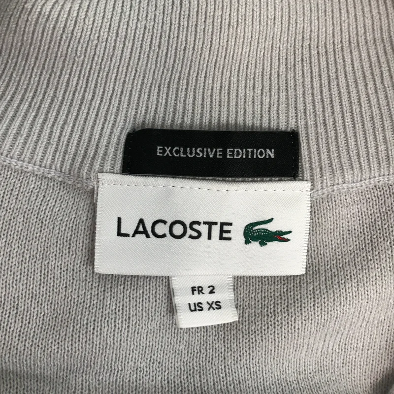 LACOSTE / ラコステ | × BEAUTY&YOUTH / 別注 コットン ロゴ ハーフジップニット | 2 | メンズ