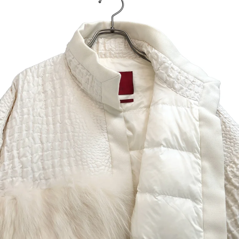 MONCLER / モンクレール | GAMME ROUGE ファーコンビ ショートダウンジャケット | 0 | レディース