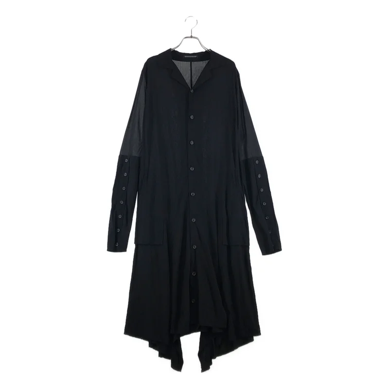 YOHJI YAMAMOTO +NOIR / ヨウジヤマモトプリュスノアール | 2020SS | オープンカラー シャツワンピース | 1 | レディース