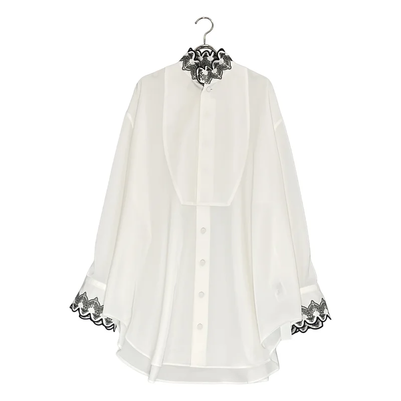 HARUNOBUMURATA / ハルノブムラタ | ×FETICO / LACE EMBROIDERY GWEN/レースエンブロイダリーブラウス | 36 | レディース