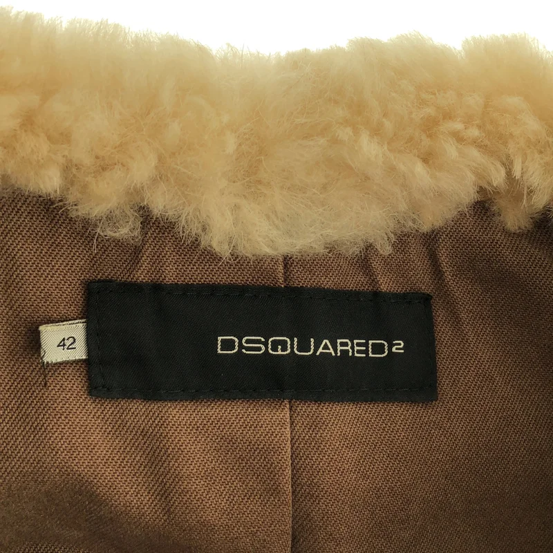 DSQUARED2 / ディースクエアード | ムートン切替 デニムジャケット | 42 | レディース
