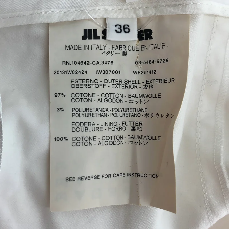 JIL SANDER / ジルサンダー | コットン テーパードパンツ | 36 | レディース
