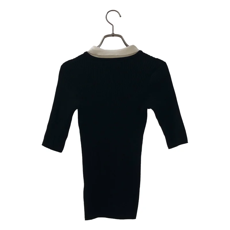 MADISON BLUE / マディソンブルー | POLO COLLAR 2TONE KNIT / ポロカラー 2トーンニット | XS | レディース