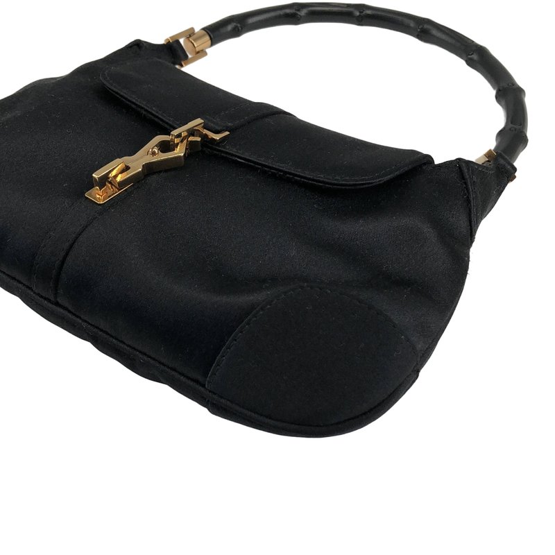 GUCCI / グッチ | ジャッキー バンブーハンドル サテン ミニハンドバッグ |