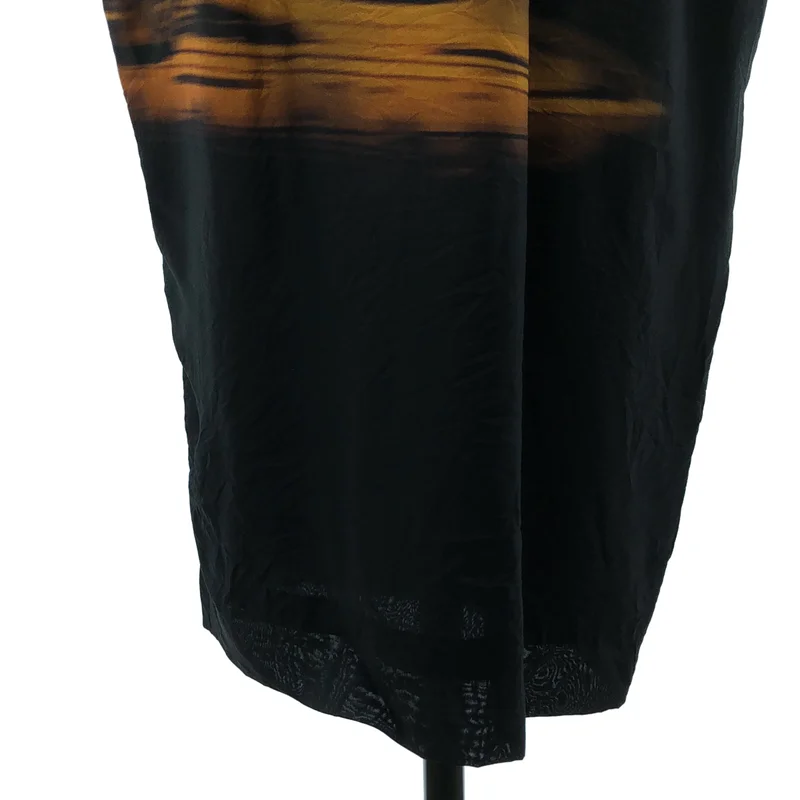 DRIES VAN NOTEN / ドリスヴァンノッテン | 2022SS | シルク シャーリング Vネック ノースリーブ ワンピース | S | レディース