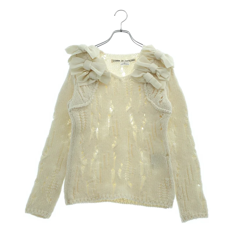 COMME des GARCONS / コムデギャルソン | 2015AW | リボン装飾 ローゲージニット | XS | レディース