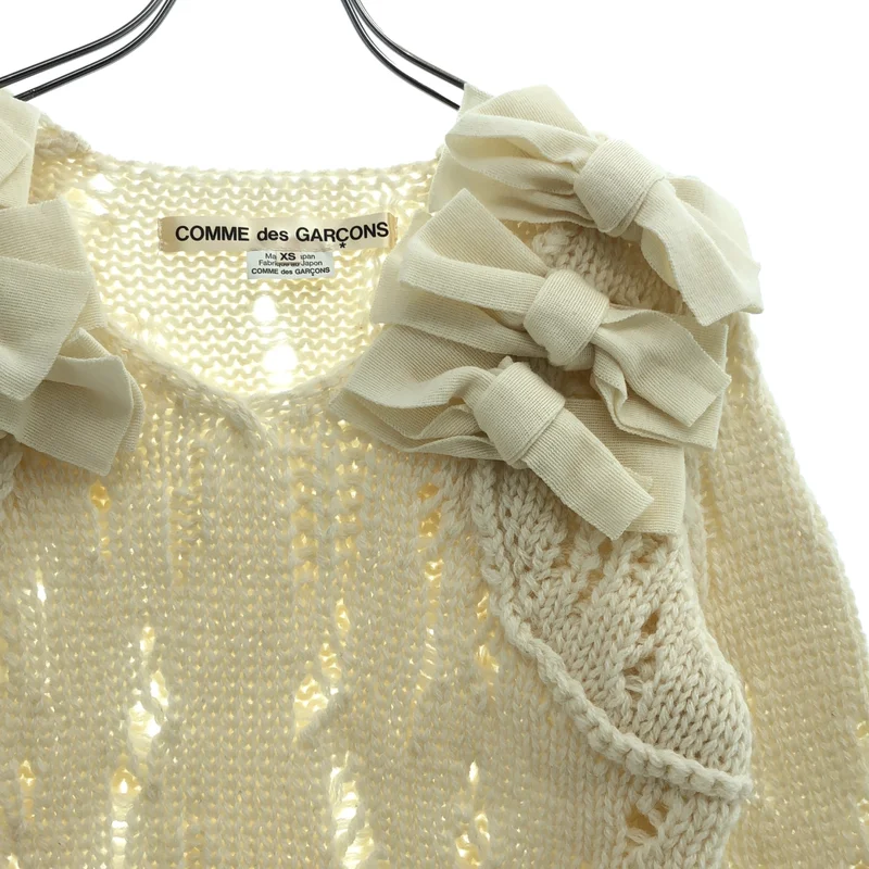 COMME des GARCONS / コムデギャルソン | 2015AW | リボン装飾 ローゲージニット | XS | レディース