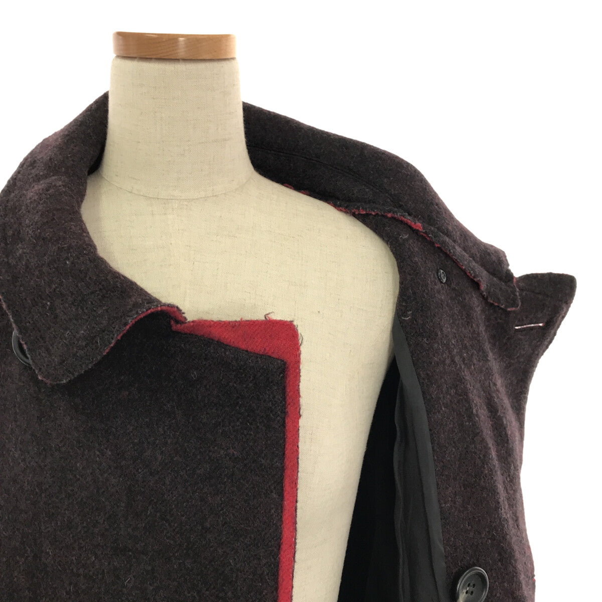 ワイズ　ヨウジヤマモト　ウール、カシミヤ　ノーボタン　コート　オーバー 美品】 Y's / ワイズヨウジヤマモト | ウール ダブルオーバーコート