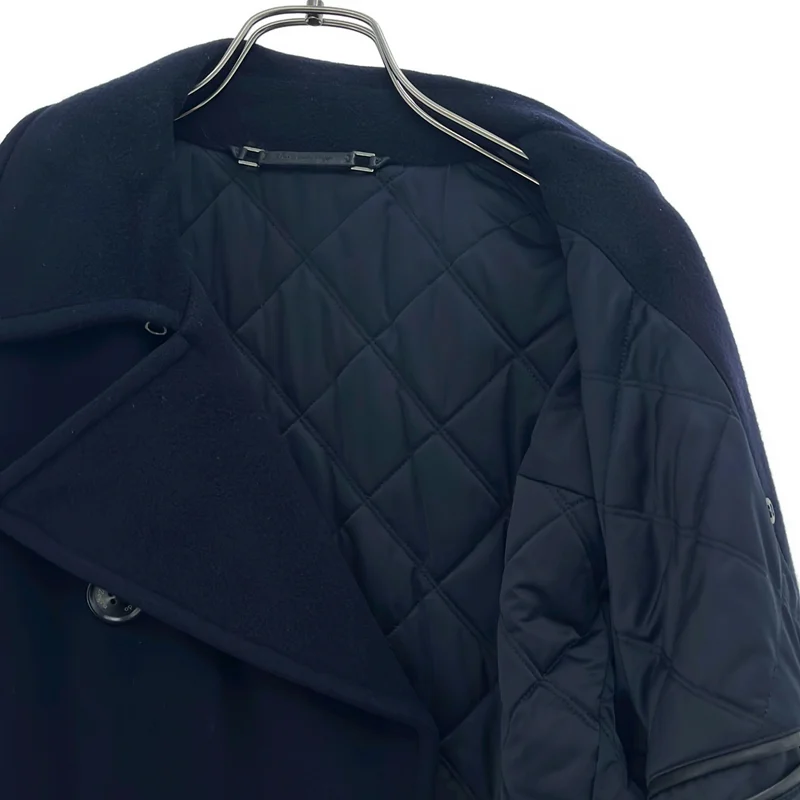 Ermenegildo Zegna / エルメネジルドゼニア | ウール カシミヤ 裏地キルティング Pコート | 50 | メンズ