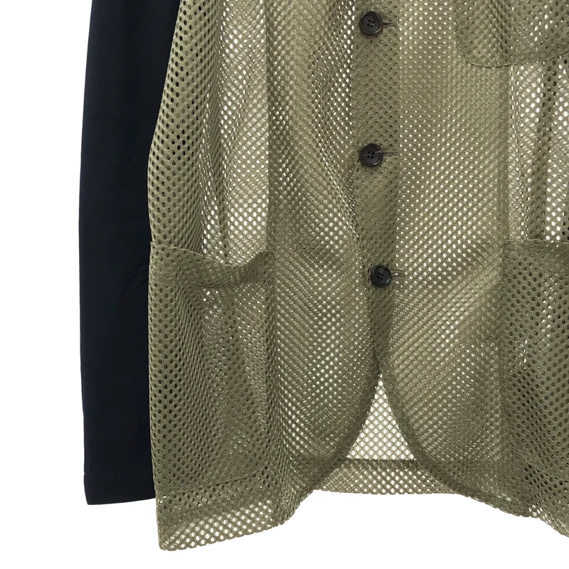 COMME des GARCONS HOMME DEUX / コムデギャルソンオムドゥ | 2025SS | 袖切り替え エステルメッシュテーラードジャケット | S | メンズ