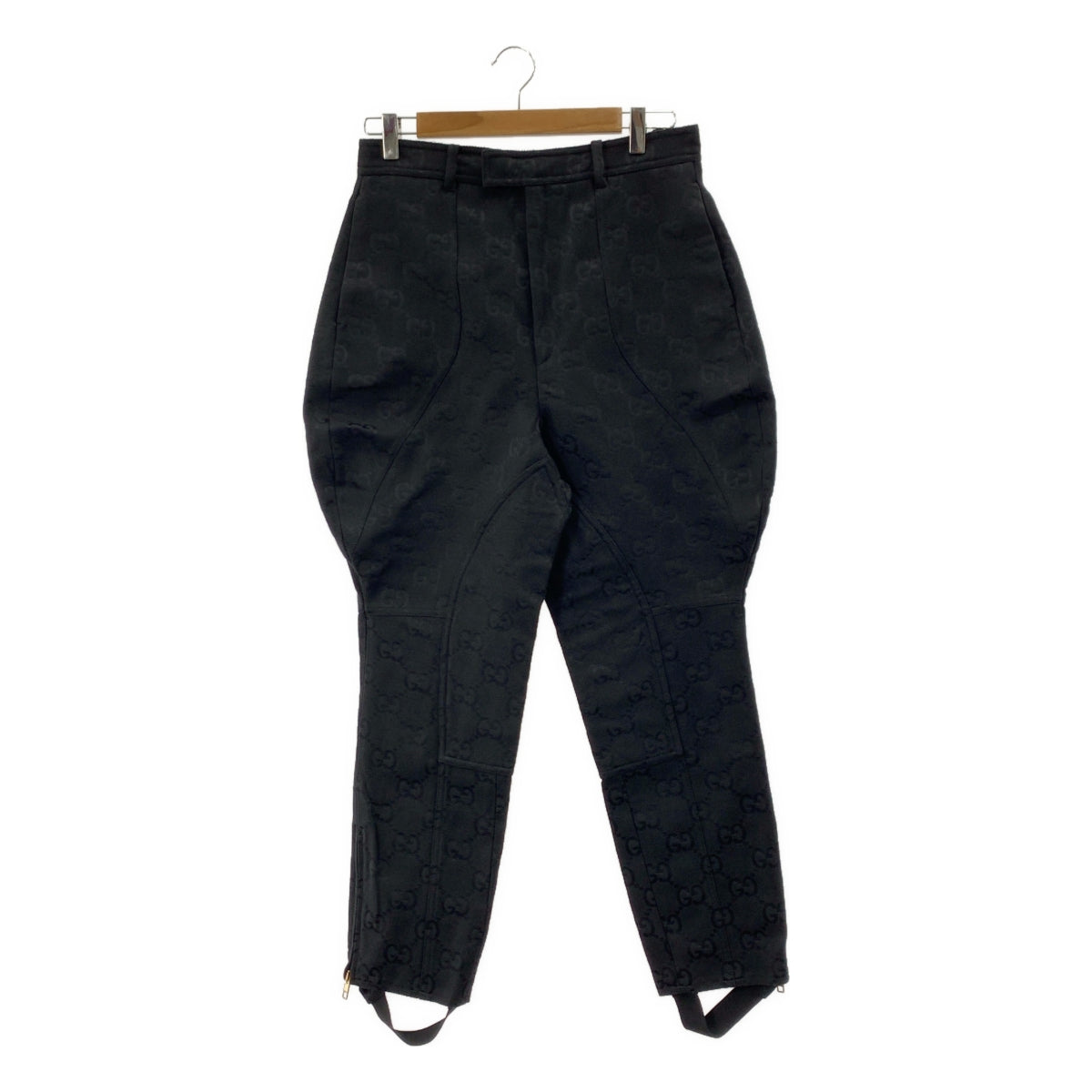 【美品】  GUCCI / グッチ | 2022SS | Monogram Pants / ジャガード GGロゴ 裾ジップ アジャスター パンツ | 44 | ブラック | メンズ 美品】 GUCCI / グッチ | 2022SS | Monogram Pants / ジャガード GG