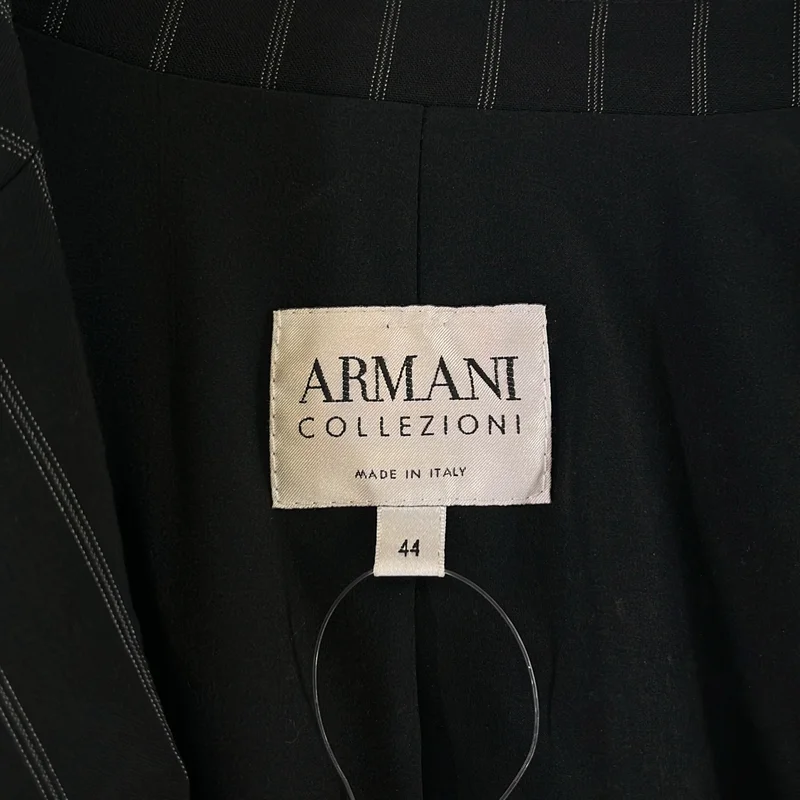 ARMANI COLLEZIONI / アルマーニコレツォーニ | ウール混 ストライプ テーラードジャケット | 44 | メンズ