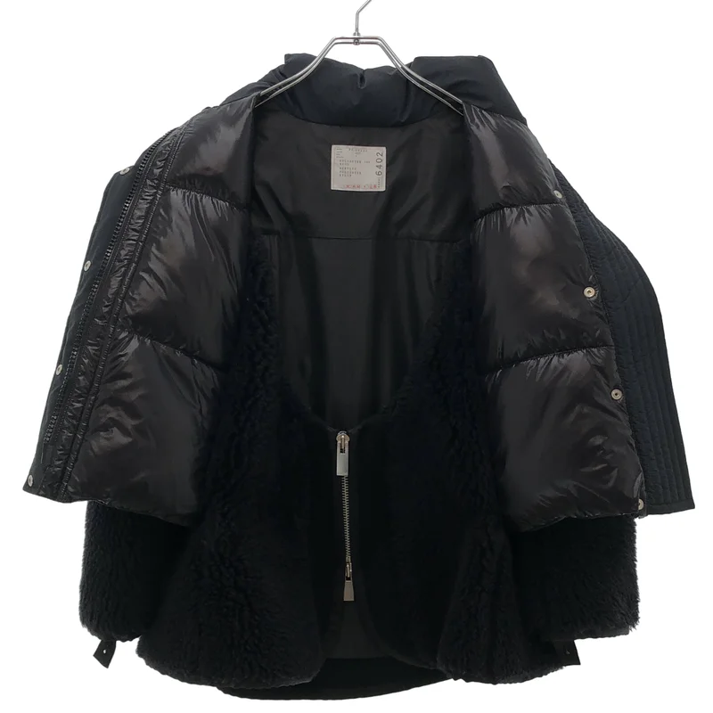 sacai / サカイ | 2022AW | Faux Shearling x Padded Blouson / ファーシャーリング パテッドブルゾン | 1 | レディース