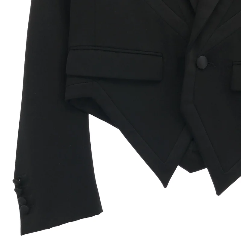 Dior homme / ディオールオム | 2004SS | strip ウール ピークドラペル ジャケット | 46 | メンズ