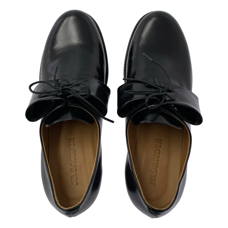 JIL SANDER / ジルサンダー | レザー リボン レースアップシューズ | 36 | レディース
