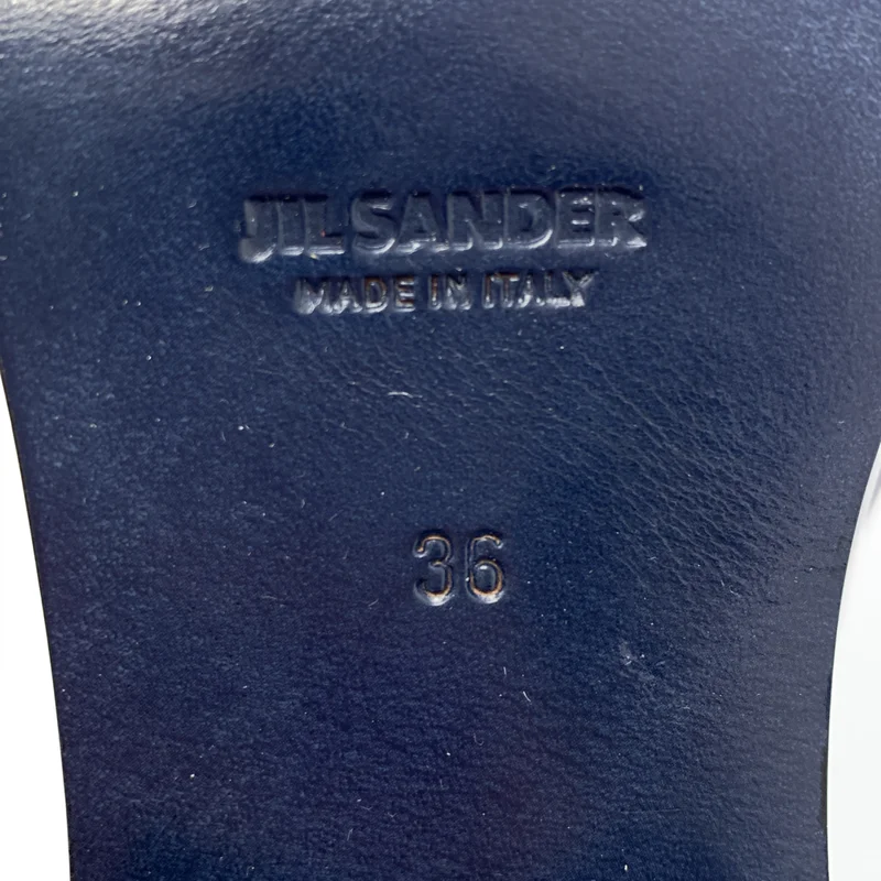 JIL SANDER / ジルサンダー | レザー リボン レースアップシューズ | 36 | レディース
