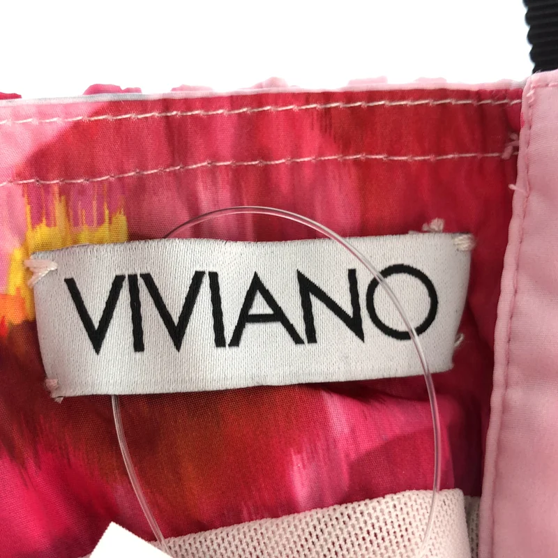 VIVIANO / ヴィヴィアーノ | フラワープリント ノースリーブ フリルブラウス |