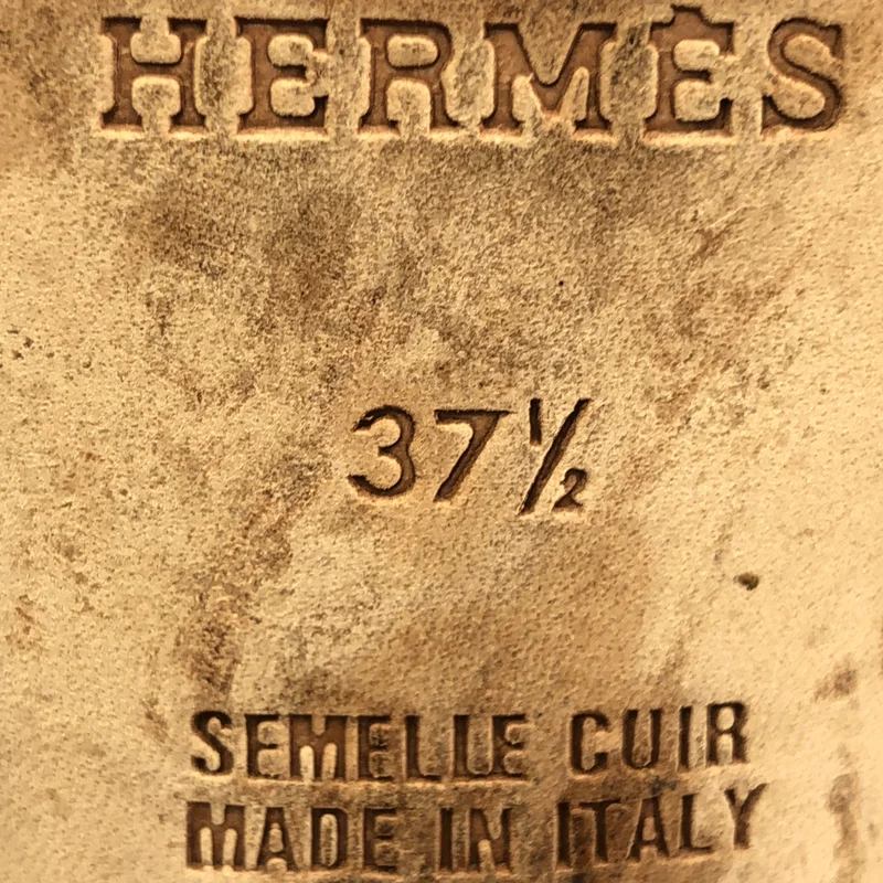 HERMES / エルメス | レザー ストラップ ミュールサンダル | 37 1/2 | レディース