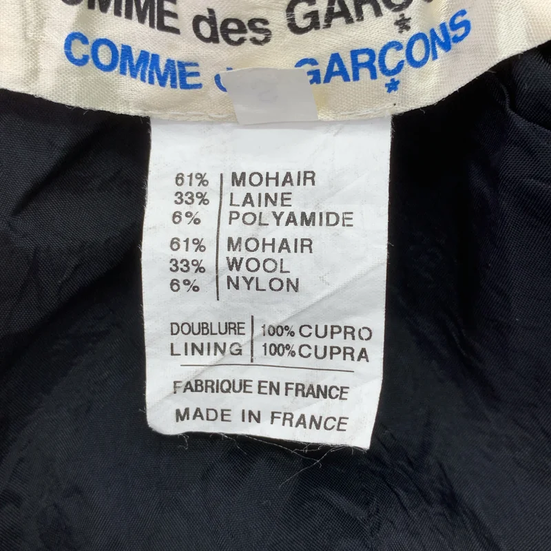 COMME des GARCONS COMME des GARCONS / コムコム | ウール モヘヤ タータンチェック 製品加工 シングルジャケット / 総裏地 | S | レディース
