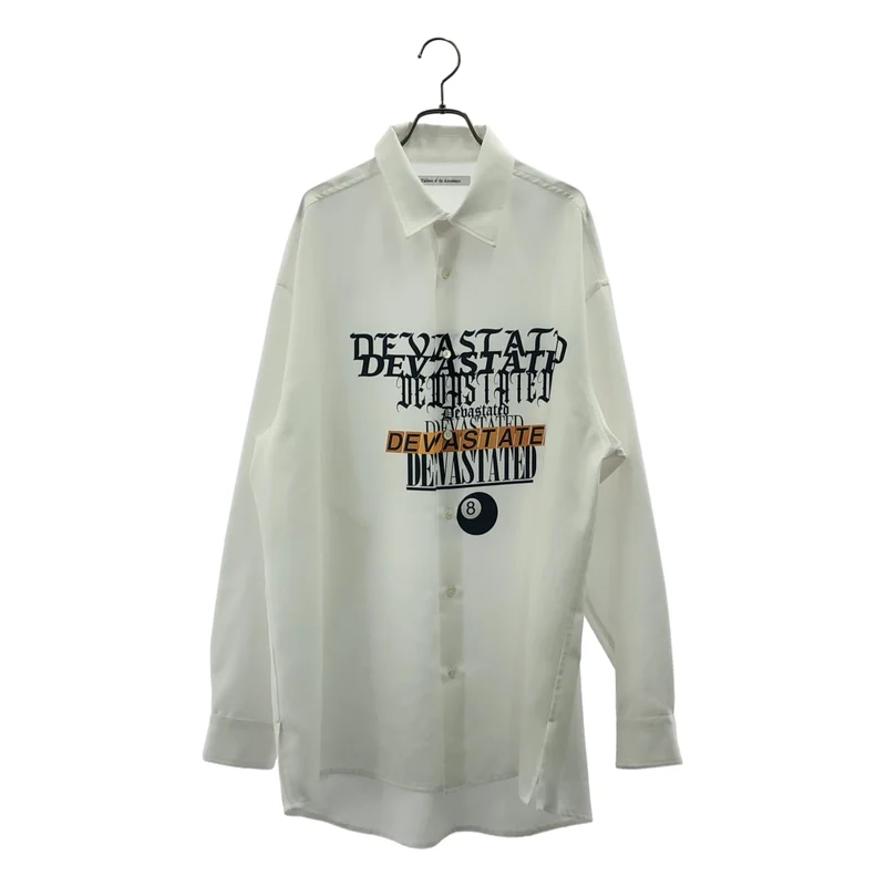 Children of the discordance / チルドレンオブザディスコーダンス | GRAPHIC PRINT REGULAR COLLAR SHIRT LS (8 BALL) / オーバーシルエット ロゴ プリント シャツ | 1 | メンズ