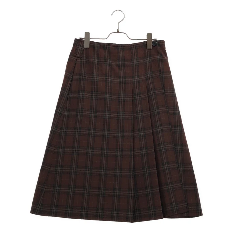 MARGARET HOWELL / マーガレットハウエル | TONAL CHECK WOOL スカート | 2 | レディース