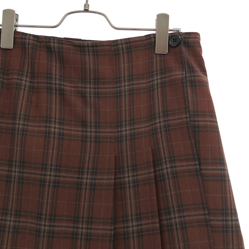 MARGARET HOWELL / マーガレットハウエル | TONAL CHECK WOOL スカート | 2 | レディース