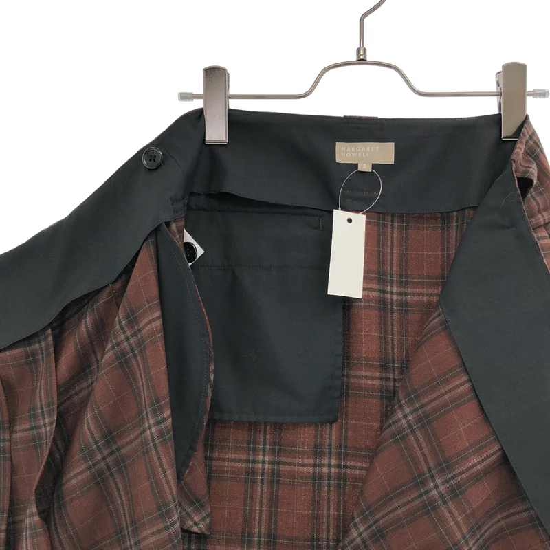 MARGARET HOWELL / マーガレットハウエル | TONAL CHECK WOOL スカート | 2 | レディース