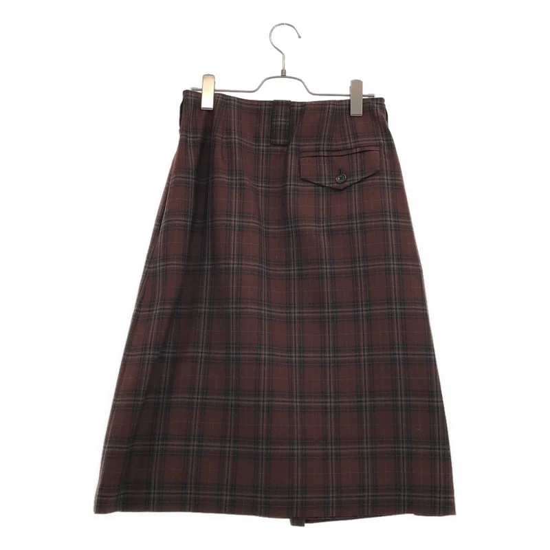MARGARET HOWELL / マーガレットハウエル | TONAL CHECK WOOL スカート | 2 | レディース