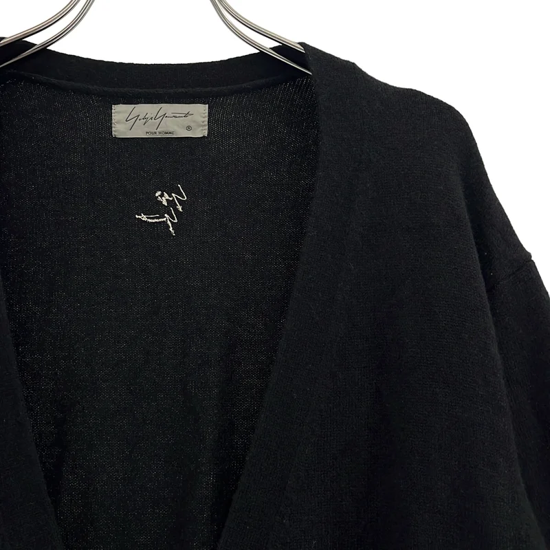 YOHJI YAMAMOTO POUR HOMME / ヨウジヤマモトプールオム | 2017AW | カシミヤ ボーダー バックロゴ ロングカーディガン | 3 | メンズ
