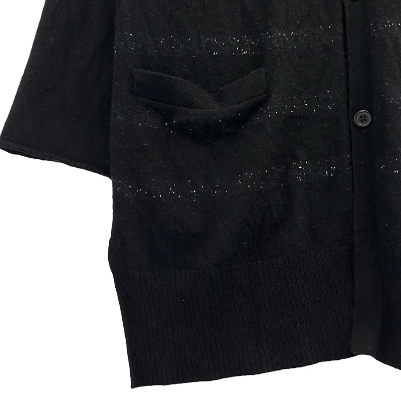 YOHJI YAMAMOTO POUR HOMME / ヨウジヤマモトプールオム | 2017AW | カシミヤ ボーダー バックロゴ ロングカーディガン | 3 | メンズ