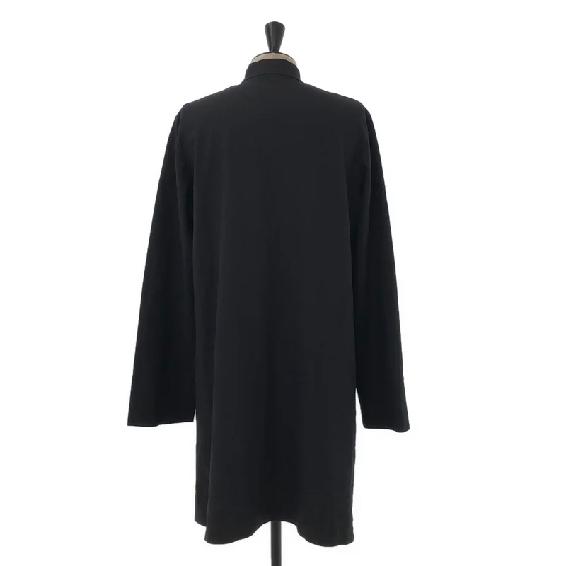 BLACK COMME des GARCONS / ブラックコムデギャルソン | 2014AW | ポリエステル 製品染め チャイナシャツ ロングジャケット | XL | メンズ